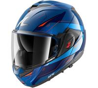 Shark OXO Mekarium, casco modular S female Azul/Azul Claro/Naranja