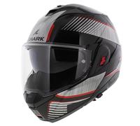Shark Oxo Modular Casco Sikter brillo negro plata rojo
