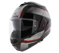 Shark Oxo Modular Casco Sikter brillo negro plata rojo