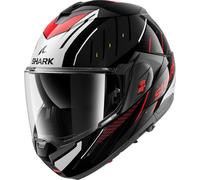 SHARK, Casco Moto Modular OXO RYDGER Black Silver Red KSR, XL