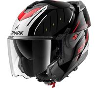 Shark Oxo Rydger Casco, negro-rojo-plata, tamaño S para Hombres