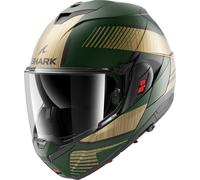 SHARK, Casco Moto Modular OXO SIKTER Green Chrome Gold GUQ, XL