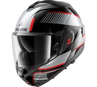 SHARK, Casco Moto Modular OXO SIKTER Black Chrome Silver Kus, S