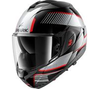 Shark Oxo Sikter Casco, negro/plata/rojo, Talla XL (61/62)