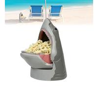 Shark Popcorn Bucket Reusable, 50th Anniversary Fun Shark Movie Popcorn Holders, 2025 New Upgraded BPA-Free Food-Grade Silicone, Perfect for Movie Nights and Parties (1*Pcs)
