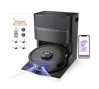 Shark PowerDetect AV3020XEUK - Robot trapeador y aspiradora, Base de Carga de Vaciado automático, filtración HEPA antialérgica, trapeador autolimpiante y Secado, detección de Manchas, detección de
