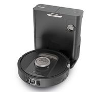 Shark PowerDetect Robot Aspirador, Vaciado automático, navegación 3D y LiDAR, Base antialérgenos, tecnología NeverStuck, para alfombras, Suelos y Pelo de Mascotas, WiFi/App/Alexa, Negro, RV2820VEEU