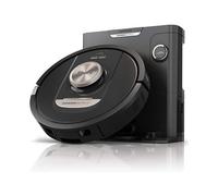 Shark PowerDetect Robot Aspirador, Vaciado automático, navegación 3D y LiDAR, Base antialérgenos, tecnología NeverStuck, para alfombras, Suelos y Pelo de Mascotas, WiFi/App, Negro, RV2820VEEU