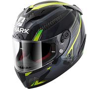 SHARK Race R Pro Carbon Aspy Casco de Motocicleta, Unisex Adulto, Gris Amarillo, Medium