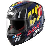 Shark Race-R Pro Carbon Replica Zarco Speedblock Casco, Azul/Rojo, Talla XS (53/54)