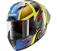 Shark Race-R Pro GP Replica Cam Petersen Casco, gris-azul-amarillo, tamaño L para Hombres