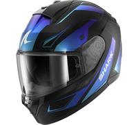 Casco De Moto Shark Ridill 2 Mekarium (Negro Mate/Azul) Talla: L (59)