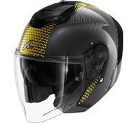 Shark RS Jet Carbon Ikonik Casco Jet, negro-oro, tamaño XL para Hombres