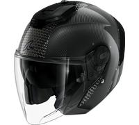 Shark RS Jet Carbon Ikonik Casco Jet, negro, tamaño S para Hombres