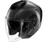 Shark RS Jet Carbon Ikonik, casco jet S male Negro/Plata