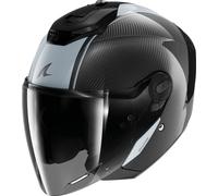 Shark RS Jet Carbon Skin Casco Jet, negro-gris, tamaño 2XL para Hombres