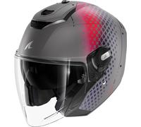 Shark RS Jet Stride Casco Jet, Gris mate/rosa, Talla M (57/58)