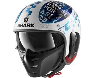 Shark S-Drak 2 Tripp In Casco Jet, Blanco/Negro, Talla XS (53/54)