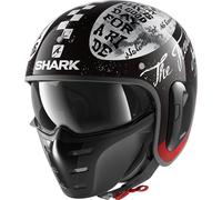 Shark S-Drak 2 Tripp In Casco Jet, Negro/Blanco, Talla XS (53/54)