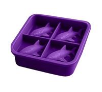 Shark Shape Ice Molds, 11.3cm Reusable Ice Maker, with Quality Food Grade 4 Cavity Silicone Design System, Creative Ices Cube Mold, for Home Kitchen Party Drinks Events Reunion and Outdoor Uses