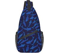 Shark Sharks Crossbody Sling Bag con Correa Ajustable para el Hombro Mochila para Mujeres Hombres Senderismo Viajes