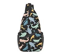 Shark Sharks Sling Backpack Crossbody Chest Bag Daypack Mochilas de Hombro Bolsa de Gimnasio para Senderismo Viajes Casual Walking
