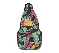 Shark Sharks Sling Backpack Crossbody Chest Bag Daypack Mochilas de Hombro Bolsa de Gimnasio para Senderismo Viajes Casual Walking