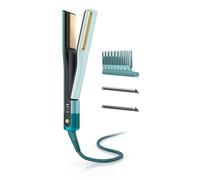 Shark SilkiPro™ Straight - Alisador húmedo para secar + secador rápido | 3 peines intercambiables | Secado ultrarrápido | Sin daños por calor | para todo tipo de cabello | Onda turquesa | HT400BL