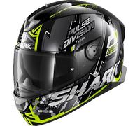 Shark Skwal 2.2 Noxxys Casco, negro-verde, tamaño XS para Hombres