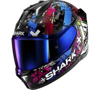 Shark Skwal i3 Hellcat, casco integral XS male Negro/Plata/Azul