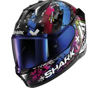 Shark Skwal i3 Hellcat Casco, negro-azul, tamaño S para Hombres