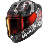 Shark Skwal i3 Hellcat Casco Integral Mate/Negro/Antracita/Rojo L unisex