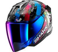 Shark Skwal i3 Jet Hellcat, casco abierto M female Negro/Violeta/Azul