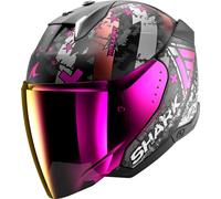 Shark Skwal i3 Jet Hellcat, casco abierto S female Mate Negro/Plata/Lila