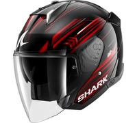 Shark Skwal i3 Jet Light-Blur, casco abierto XL female Negro/Rojo/Blanco