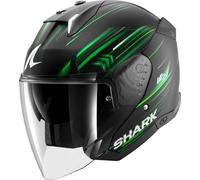 Shark Skwal i3 Jet Light-Blur, casco abierto XXL female Mate Negro/Verde/Blanco