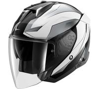 SHARK Casco abierto Skwal i3 Jet Mekarium Mujer Negro/Blanco/Gris XS