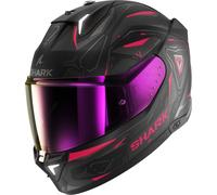 Shark Skwal i3 Linik Casco, negro-lila, tamaño S para Hombres