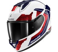 Shark Skwal i3 Rhad Casco, blanco-rojo, tamaño S para Hombres