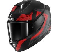 Shark Skwal i3 Rhad Casco, negro-rojo, tamaño XS para Hombres