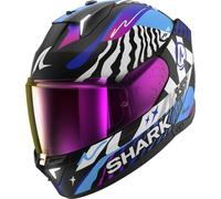 Shark Skwal i3 Speed Fancy Casco, Negro/Blanco/Azul, Talla XL (61/62)