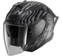 Shark Skwal Jet Cup Speed-Fancy, casco abierto S female Mate Negro/Gris