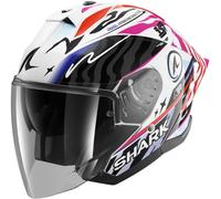 Shark Skwal Jet Cup Speed-Fancy, casco abierto XXL female Negro/Blanco/Naranja/Fucsia