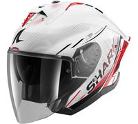 SHARK Casco abierto Skwal Jet Cup Speed-Tech Femenino Blanco/Rojo/Gris Oscuro XL