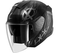 Casco Abierto Shark Skwal Jet Shiever Negro/Antracita/PlateadoL Negro,Antracita,Plateado