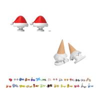 Shark Slides Fins, 2 pares de accesorios de decoración superior de Shark, Cloud Shark Slides Replacement Fins (Santa hats, talla única)