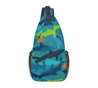 Shark Sling Bag, Chest Bag Daypack, Crossbody Sling Mochila para Viajes, Deportes, Correr, Senderismo