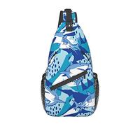 Shark Sling Bag, Chest Bag Daypack, Crossbody Sling Mochila para Viajes, Deportes, Correr, Senderismo