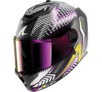 Shark Spartan GT Pro Carbon Sthyr, casco integral XXL female Mate Carbono/Blanco/Lila/Amarillo