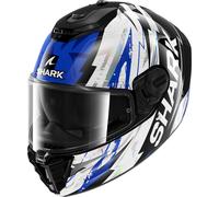 Shark Spartan RS Hibolt Casco, Negro/Blanco/Azul, Talla XL (61/62)